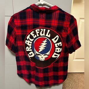 Grateful Dead Button-Up Flannel T-Shirt